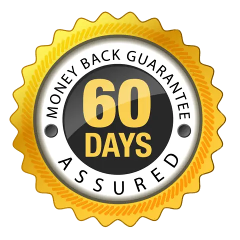 60-day money-back guarantee seal